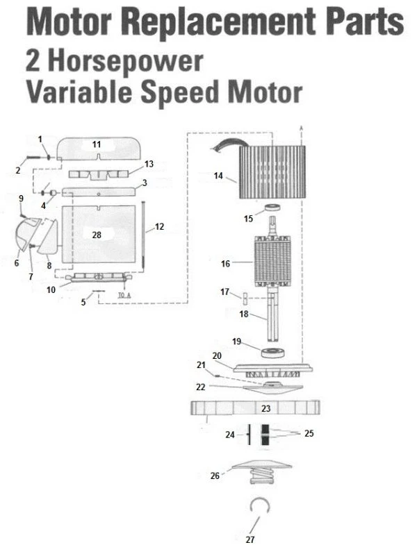 2 HP Motor Parts