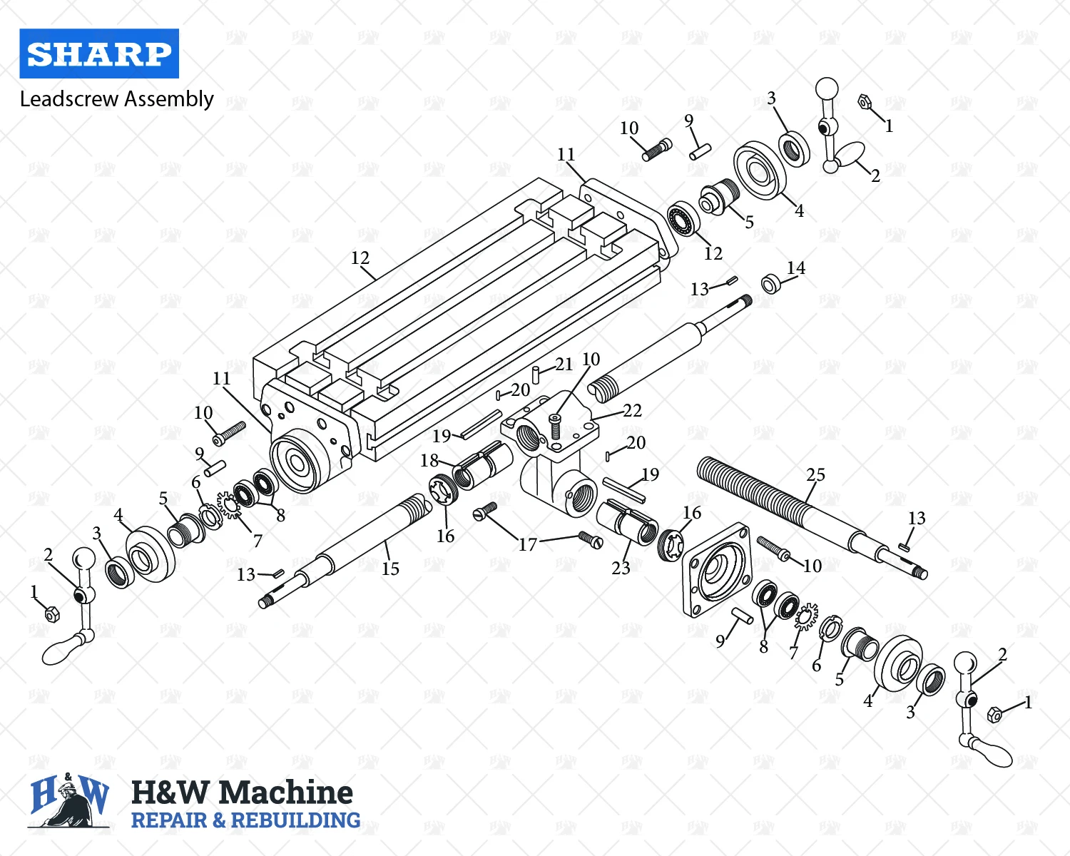 Sharp LMV Leadscrew Assembly 42″ and 50″