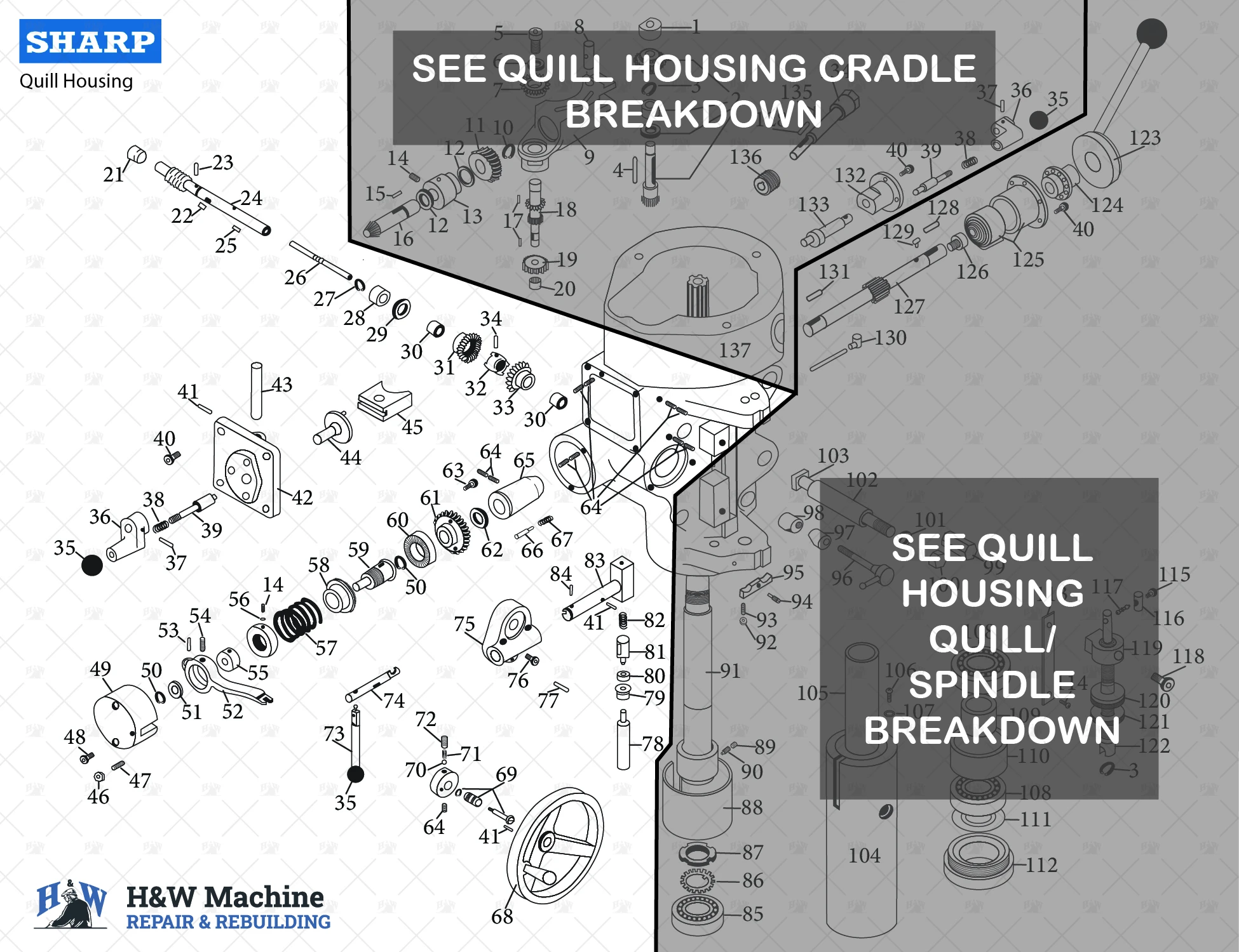 Sharp Quill Housing – Quill Down Feed